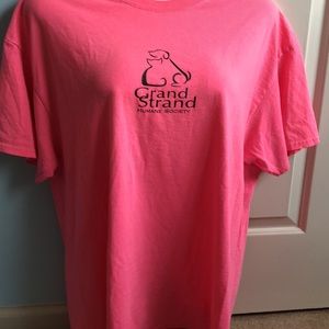 Gildan shirt size XL. Humane Society.  Pink